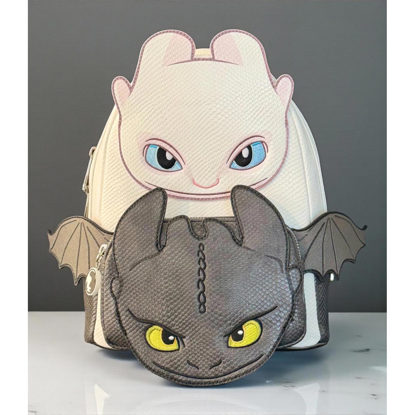 Loungefly How To Train Your Dragon Light & Night Fury Cosplay Mini Backpack Nwt